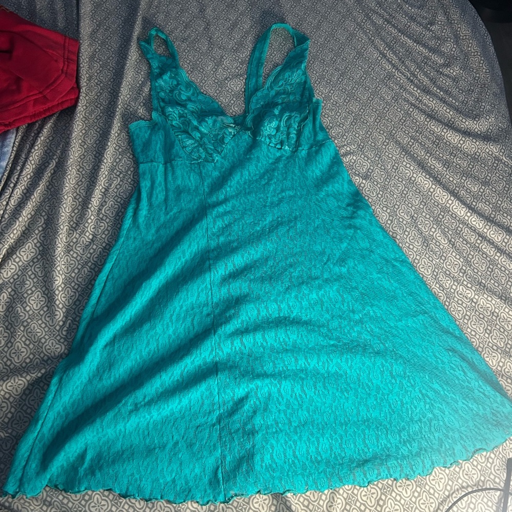 Victoria's Secret Teal Lace Chemise